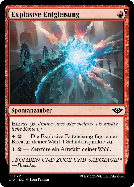 Explosive Entgleisung OTJ #122