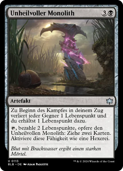 Unheilvoller Monolith  BLB #113 Foil
