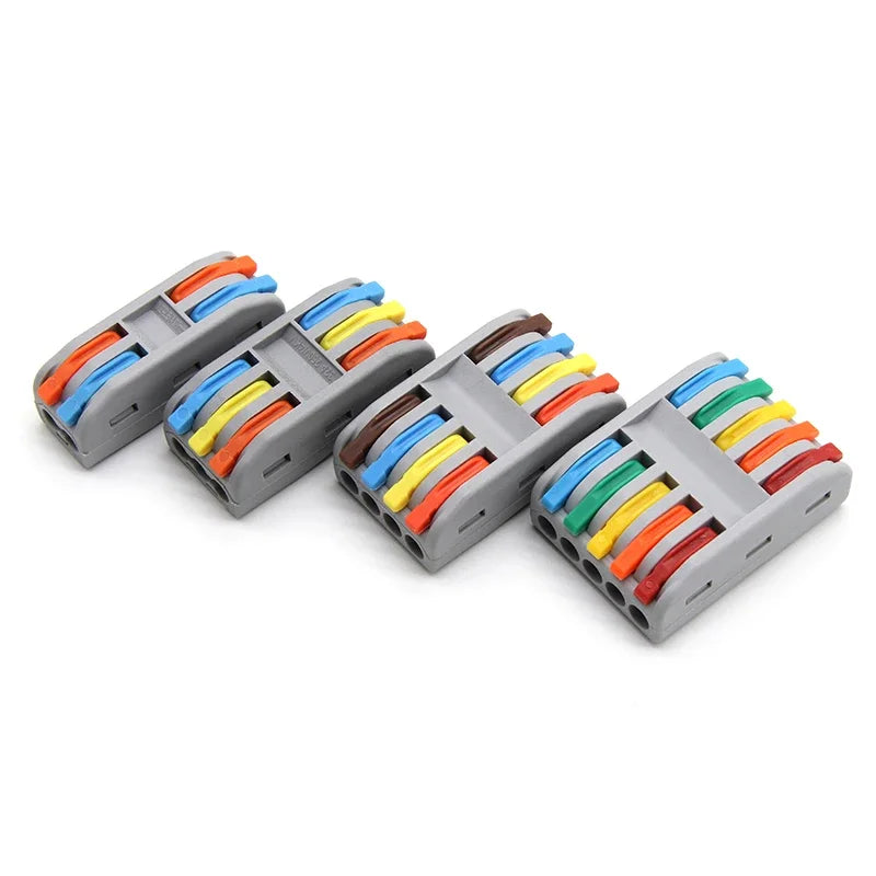 1~100pcs Quick Wire Connectors Universal Compact Splicing Wiring Cable Connection 0.08-4.0mm2 Push-in Conductor Terminal