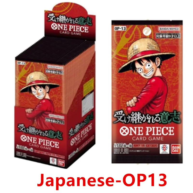 Bandai Genuine One Piece TCG OP09 OP11 OP13 PRB02 Anime Collection Card Blind Box Toy Christmas Gift