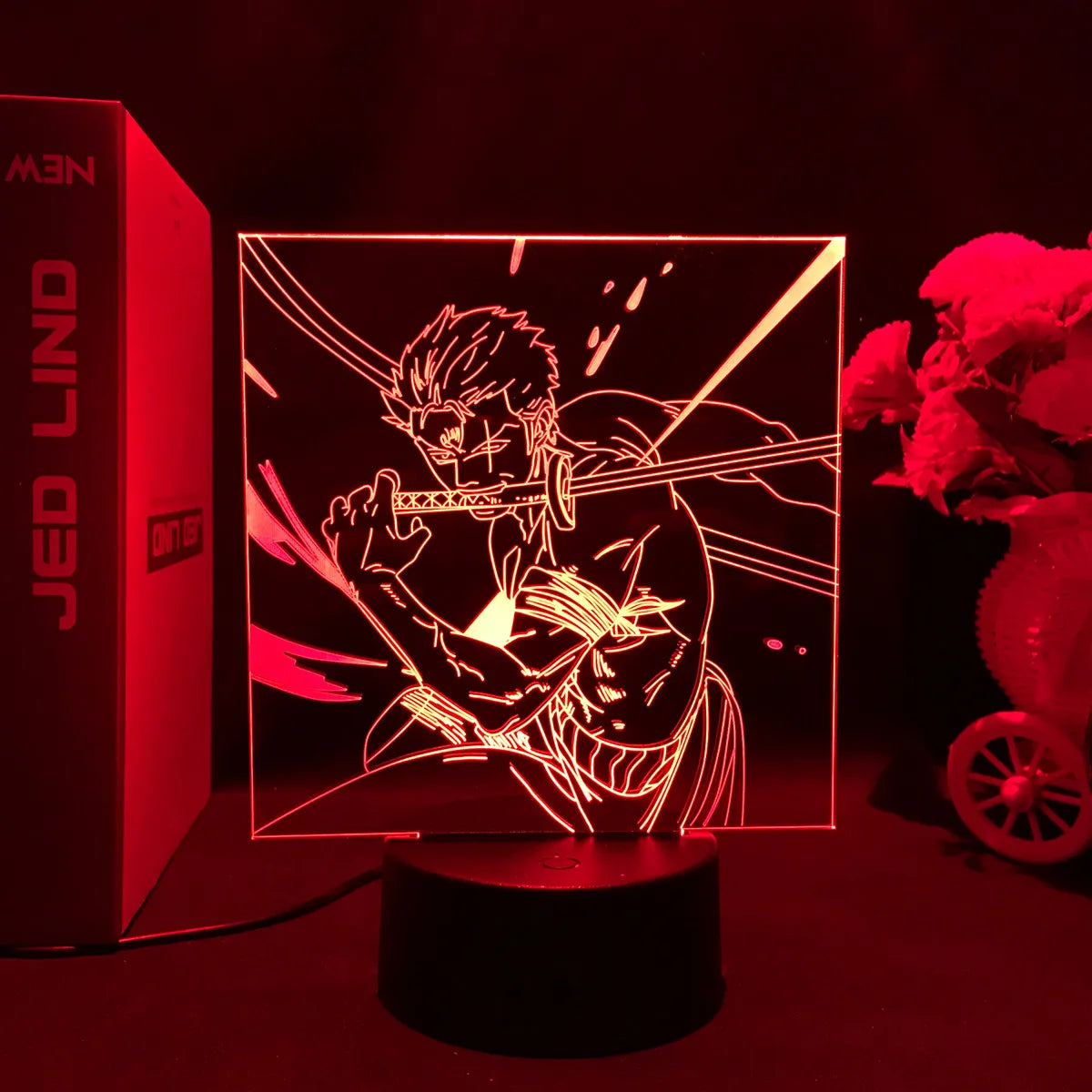 Anime One Piece Wanted Card Action Figures Monkey D Luffy Led Acrylic Stand Nightlight For Kids Child Cool Birthday Gift
