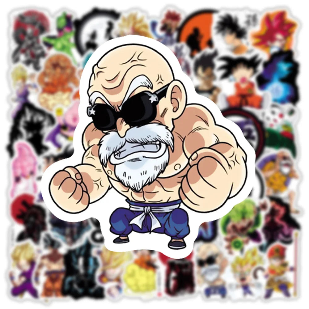 10/30/50/100PCS Dragon Ball Son Goku Stickers Anime Cool Cartoon Decals DIY Skateboard Water Bottle PVC Waterproof Sticker Toys