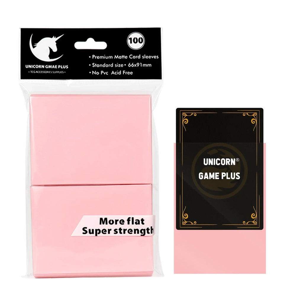 100PCS 66x91mm Matte Standard Size Card Sleeves TCG Trading Cards Protector For Tarot Shield Board Games Magical Cover PKM