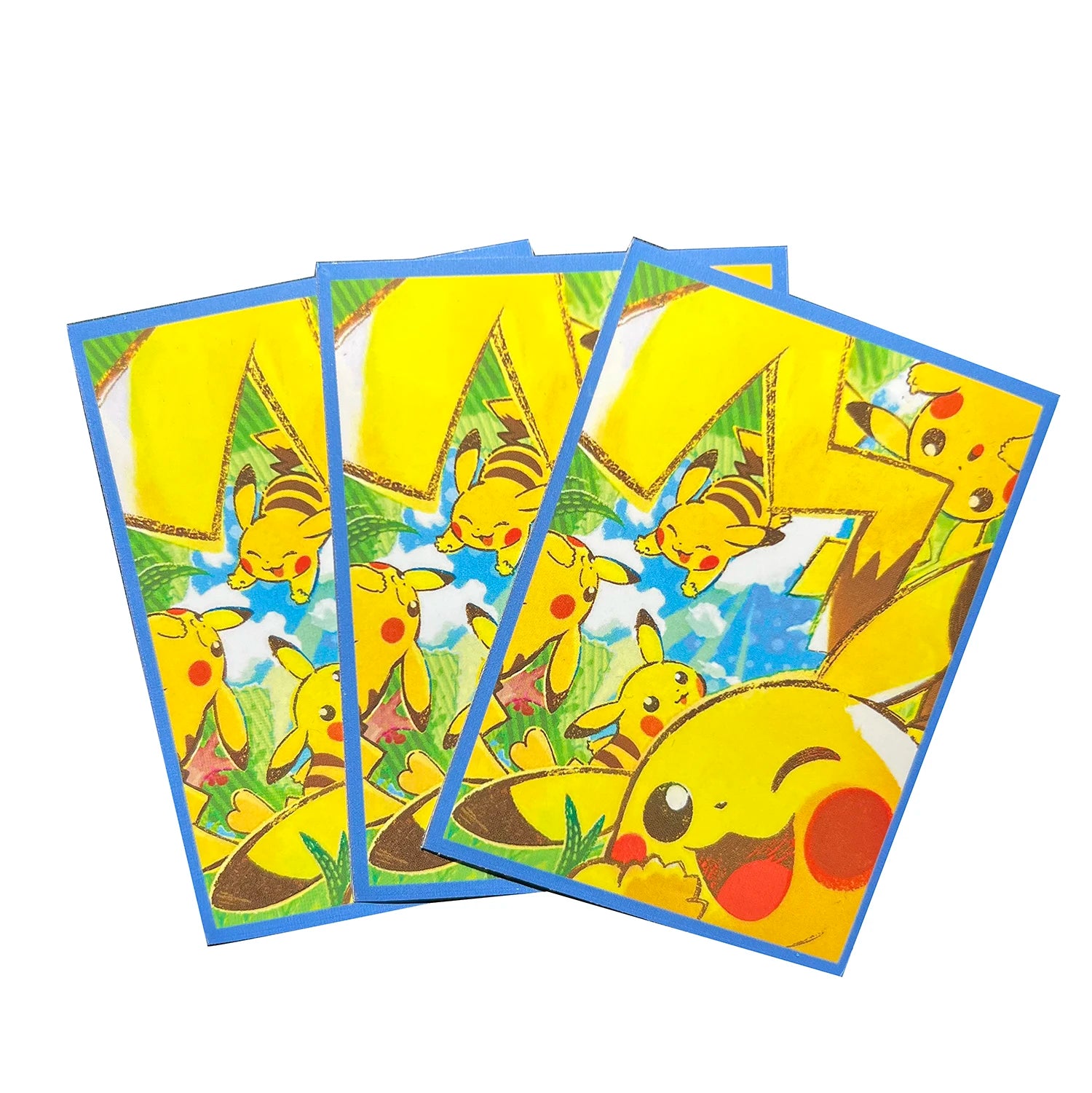 60pcs 66x91mm Pikacu Cover for TCG/PKM Trading Cards Board Games Cute Anime Outer Card Sleeves Kids Toy Gifts Protectors