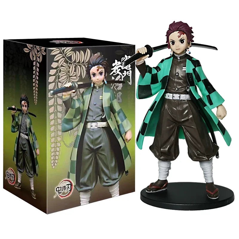 Anime Figure Demon Slayer Figures Kimetsu No Yaiba Doll Tanjiro Nezuko Zenitsu Figurine Inosuke Warrior Action Figure Model Toys