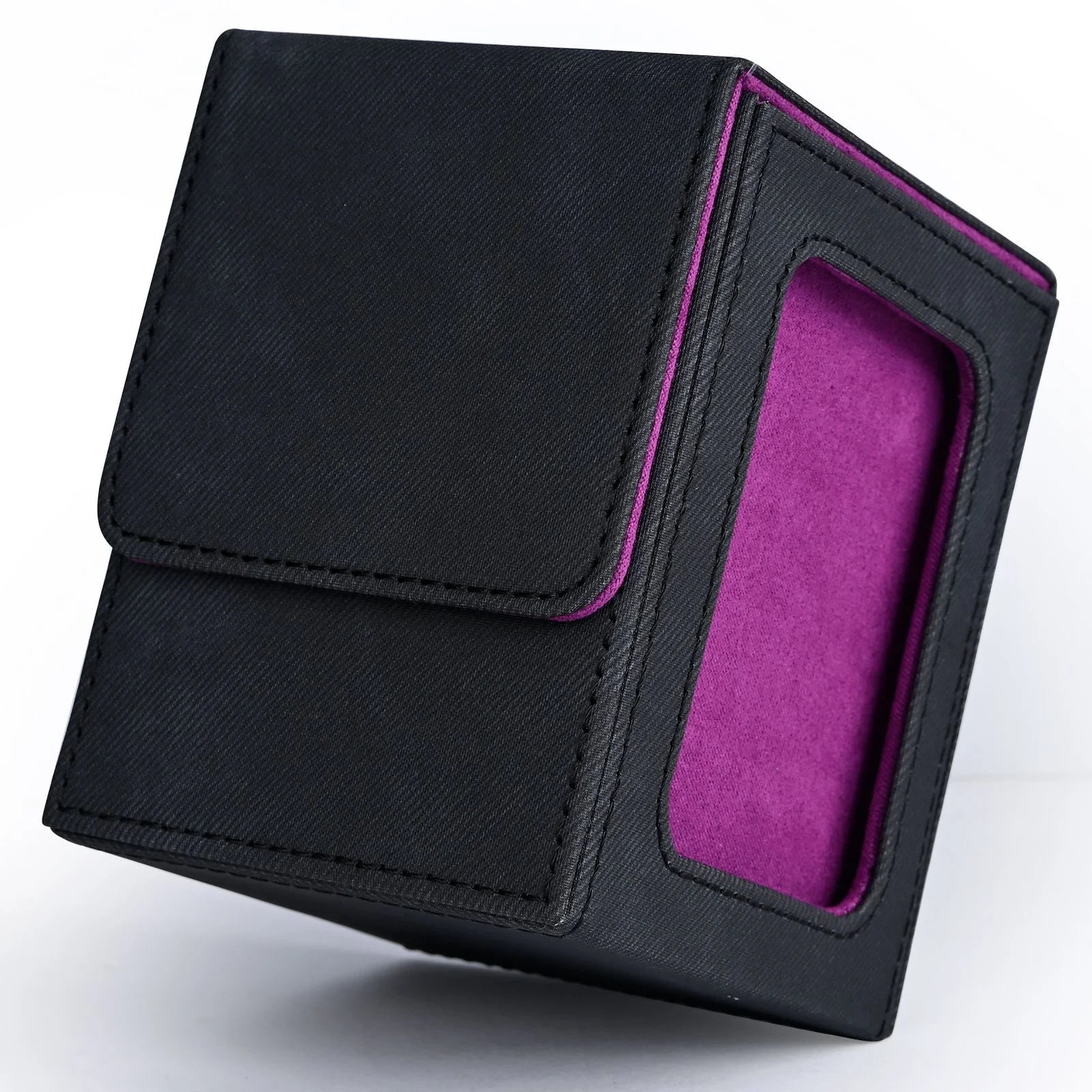 Card deck box with display window,Trading Card Storage Box,can hold more than 120 single sleeved cards,fits for TCG card