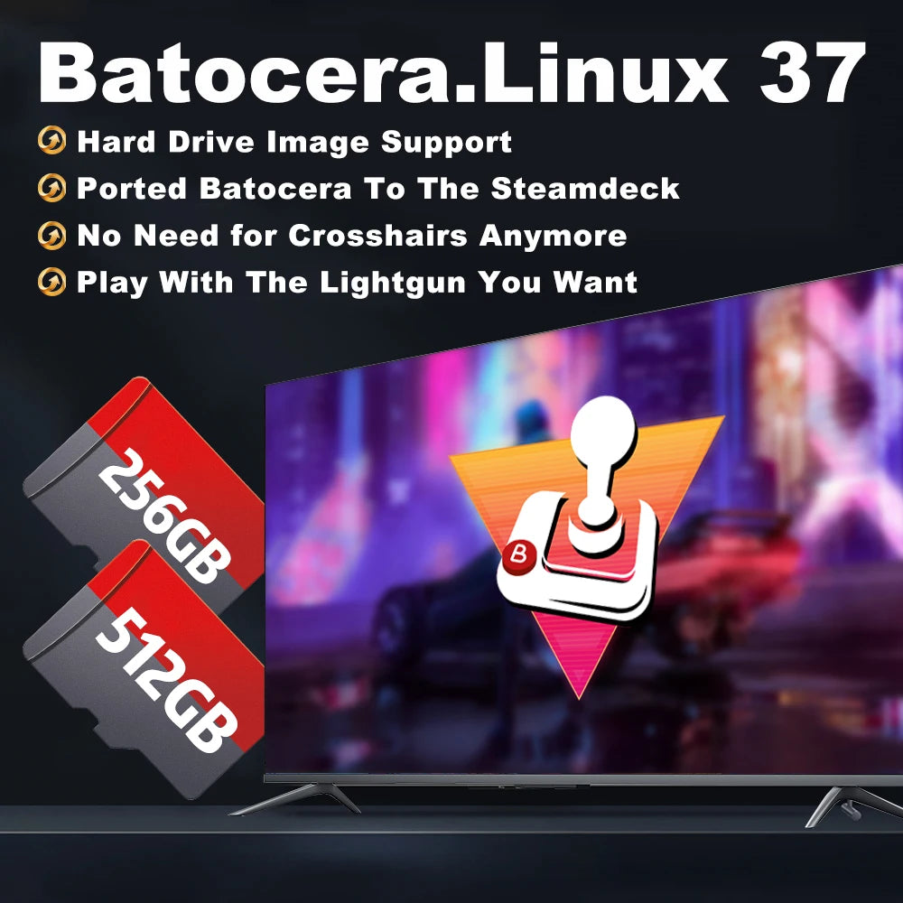 Batocera Game Card For Steamdeck/ Steamdeck OLED/Windows PC With 51400+ Games For PS3/PS2/PS1/PSP/Gamecube/Sega Saturn/MAME/3DO